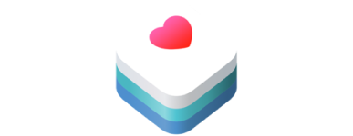 Apple Health logo showcasing Stella’s ability to connect with your fitness and health data for deeper skin insights.